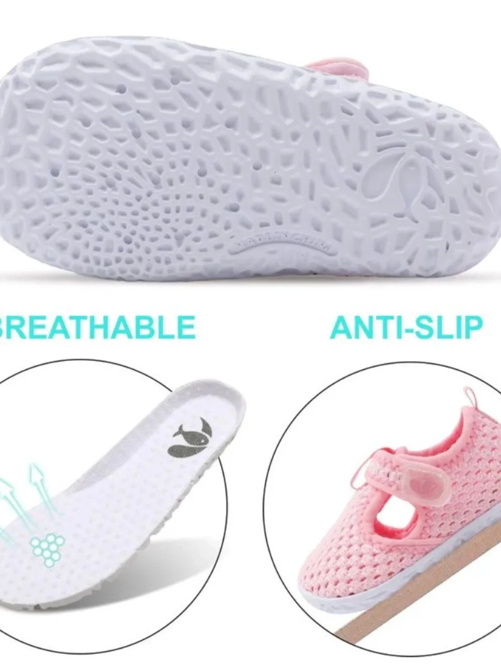 FeetCity Baby Water Shoes Breathable Mesh Running Sneakers (Size 3-6M) NWOT